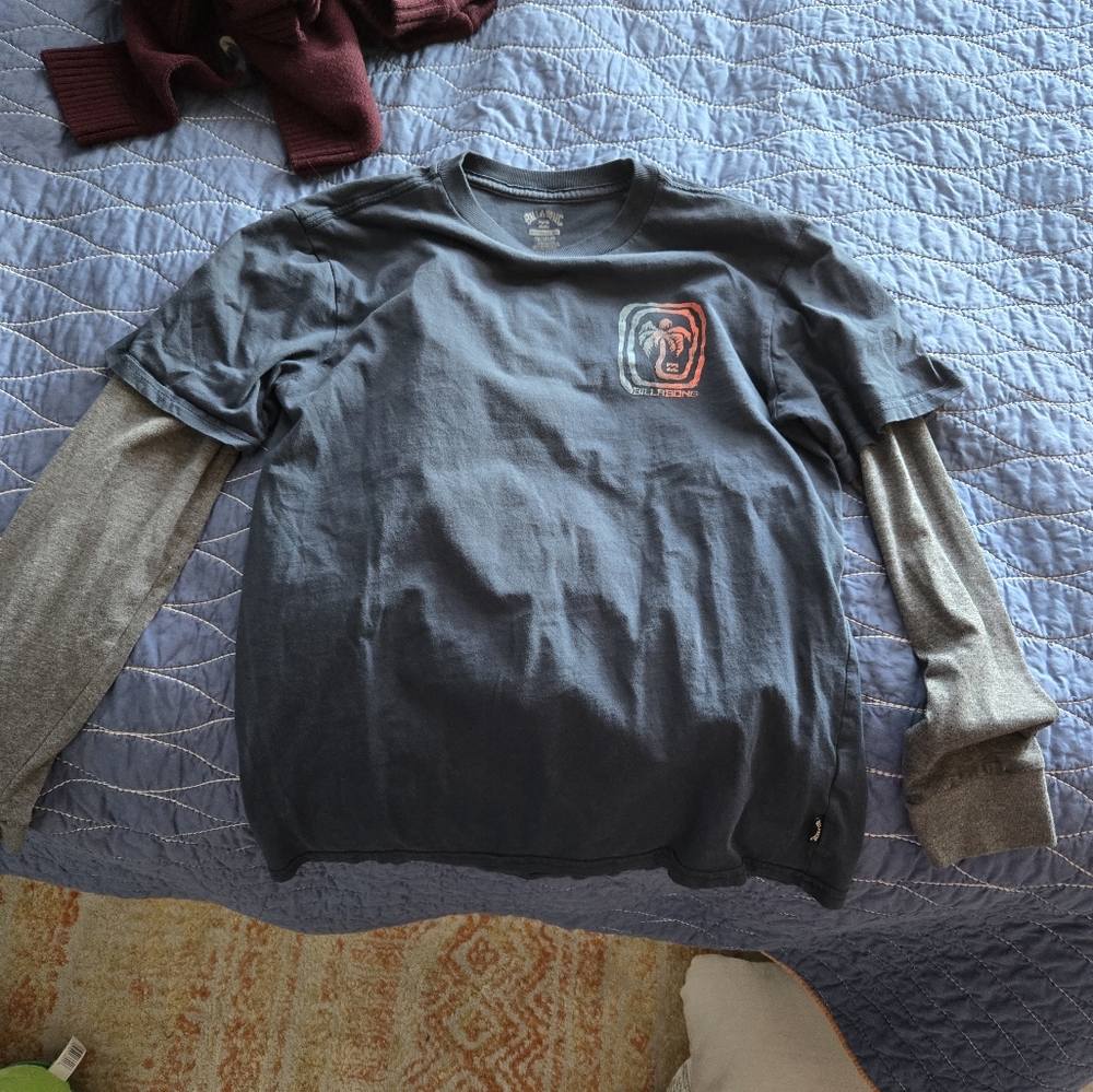 Blue long sleeve t-shirt